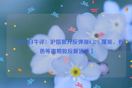 【4月11日午评：沪指低开反弹涨0.37% 煤炭、有色等周期股反复活跃】