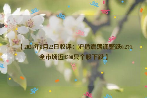 ​【2024年8月22日收评：沪指震荡调整跌0.27% 全市场近4500只个股下跌】